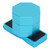 Billiards Octagonal Chalk Case Set Magnetic Billiard Cue Chalk Box Holder with Silent Fixed Clip Blue