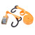 2Pcs TieDown Ratchet Strap with SHook for Cargo Binding Polyester Fabrics Binding Strap(5m/16.4ft )
