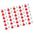 60 Pcs Traffic Cones Toys Red White Mini Traffic Cones Miniature Lifelike Road Block for Soccer Training RC Car Gaming