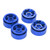 4pcs RC Car Beadlock Wheels Rims Wear Resistance Aluminum Alloy 1.0 Inch Wheels Rims for Traxxas 1/18 RC Cars Blue