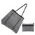 Outdoor Neoprene Perforated Beach Bag Large Capacity Casual Mommy Hand Strap Shopping BagGray Melange