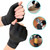 1 Pair Half Finger Gloves High Stretch Lightweight High Density Sun Protection Gloves for Outdoor Riding Black S