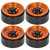 4pcs 1.9in Metal Wheel Hub Retro Climbing Car Simulation CNC for 1/10 RC Car Accessory