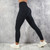 Yoga Leggings High Waist Butt Lifting Side Pockets Running Workout Leggings for Women Black XL
