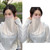 Face Neck Flap Cover Ice Floss UV Sun Protection Breathable Face Neck Veil for Summer Cameo Brown