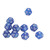 40pcs Polyhedral Dice Clear Numbers Waterproof Prevent Oxidation 12 Sided Dice Set for Game Teaching Blue