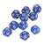 40pcs Polyhedral Dice Clear Numbers Waterproof Prevent Oxidation 12 Sided Dice Set for Game Teaching Blue