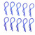 10Pcs 13MM RC Car Shell Clip RShape Metal Body Clips Pins for 1/5 1/6 1/8 1/10 RC Car(Blue )