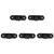 5 PCS Stainless Steel Eye Plate Ceiling Hook Pad Eye Plate Reinforced Load Bearing Door Fixing Buckle Oval Black 9mm/0.35in