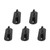 5 PCS Stainless Steel Eye Plate Ceiling Hook Pad Eye Plate Reinforced Load Bearing Door Fixing Buckle Oval Black 9mm/0.35in