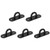5 PCS Stainless Steel Eye Plate Ceiling Hook Pad Eye Plate Reinforced Load Bearing Door Fixing Buckle Oval Black 9mm/0.35in