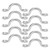10pcs Stainless Steel Kayak Canoe Rigging Boat Pull Handle Buckles Kayak Accessories4mm / 0.15in