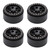 4pcs 1.9 Inch RC Metal Beadlock 8 Round Hole Wheel Rim Hubs for Axial SCX10 90046 RC 1/10 CarBlack