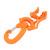 1Pc Outdoor Scuba Diving Double BCD Low Pressure Hose Clip Holder with Snap Hook Buckle(Orange)