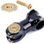 2 pcs Titanium Alloy Bicycle Headset Cap with Bike Fork Expander Bike Stem Top Caps with Screw Setgold