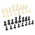 32PCS Plastic Chess Pieces Wear Resistant Anti Scratch Non Slip Chessmen Set for Family Gathering