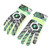 1 Pair Kids Soccer Gloves Latex Collision Resistance Football Goalkeeper Gloves for Grip Finger Guard Green Size 7