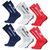 6 Pairs Soccer Socks Non Slip High Elasticity Soft Sports Grip Socks for Running Professional Competition Training