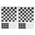 2Set International Checkers Set with Plastic Film Checkerboard Travel Board Games Set