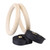 Wooden Gymnastic Rings with Adjustable Straps Children's Gymnastic Rings for Core Workout Crossfit Bodyweight Training 28mm with Strap