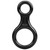 Climbing 35KN Figure 8 Descender Downhill Equipment Alloy Rigging Plate for RappellingBlack