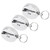 3Pcs set Retractable Keyring High Resilience Metal Wire Keychains AntiTheft Belt Clip