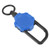 Magnetic Retractable Keychain Stainless Steel Wire Easy Pull Buckle Carabiner Key Chain Blue