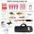 Lixada Fishing Rod and Reel Combo Carbon Fiber Telescopic Fishing Rod with Reel Combo Set Lures Jig Hooks Fishing Carrier Bag