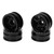 4pcs Metal 8 Round Hole Wheel Hub Rims for Axial SCX24 1/24 Remote Control Climbing CarBlack