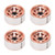 4pcs RC Car Wheel Hub 1.0in Crawler Car General 7mm Hex Driver Silver Outer Triangular 9 Holes Metal Wheel Rims Gold