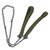 11 Teeth Chain Saw Outdoor Survival Stainless Steel Wire Pocket Chainsaw with Paracord Emergency ToolMilitary Green