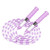 Jump Rope Adjustable with Name Tag Anti Slip Handle Grip Soft Pattern Tube Wrapped Skipping Rope for Kids Fitness Exercise Purple