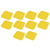 10PCS Soccer Spot Marker PP 23cm Square Flat Soccer Floor Dots for Outdoor Speed Training Yellow