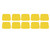 10PCS Soccer Spot Marker PP 23cm Square Flat Soccer Floor Dots for Outdoor Speed Training Yellow