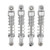 2 Pair RC Metal Universal Shock Absorber Damper Set with Shock Mount for WPL C14 RC Car Upgrade PartsSilver