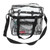 Large Capacity Transparent Handbag Cold Proof PVC Clear Tote Bag for Travel Shopping Black