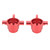 2pcs RC Front Steering Cup Professional Universal Aluminum Alloy Steering Cup for 1/10 RC Cars Red