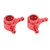 2pcs RC Front Steering Cup Professional Universal Aluminum Alloy Steering Cup for 1/10 RC Cars Red
