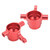 2pcs RC Front Steering Cup Professional Universal Aluminum Alloy Steering Cup for 1/10 RC Cars Red
