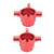 2pcs RC Front Steering Cup Professional Universal Aluminum Alloy Steering Cup for 1/10 RC Cars Red
