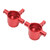2pcs RC Front Steering Cup Professional Universal Aluminum Alloy Steering Cup for 1/10 RC Cars Red