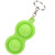 Stress Relief Keychain Push Bubble Key Ring Hand Sensory Puzzle Toy Silicone for Students Adults ChildrenGreen