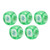 5Pcs Mahjong Wind Direction Dice East South West North Sphere Entertainment Game Dice Transparent Green