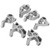Front Wheel Seat Rear Wheel Seat C shaped Seat Fit for WLtoys 1:14 144001 RC Car(Titanium Color )