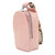 PU Leather Sling Bag Single Strap Shoulder Bag for Outdoor Hiking Shopping Sports Pink