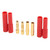 1Pair 4mm Banana Plug Head Gold Plated Banana Connector Adapter with Sleeve for ESC Battery
