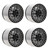 4pcs RC Car Wheel Professional Aluminium Alloy Replacement RC Wheel Rims for SCX6 1/6 RC Cars 2.9inch Titanium