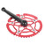 45T Bike Crankset Crank Arm Aluminium Alloy Single Speed Crank Arm Chainwheel Accessory Red