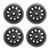 4PCS RC Beadlock Wheel Hub 1.9in Iron Wear Resistant Reusable RC Wheel Hub for Replacement Ti Color