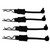 4Pcs 1/10 RC Car Clips Pins Universal Car Shell Bolt Latch Clip Replacement Model Car Shell AccessoryBlack